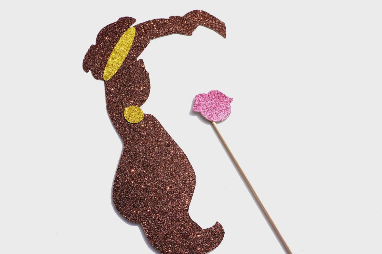 Glitter Princess Photo Booth Props - Hair & Lips, 2-Piece Set