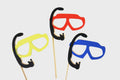 Swim Goggles & Snorkel Photo Booth Props - Set of 3, Party Fun