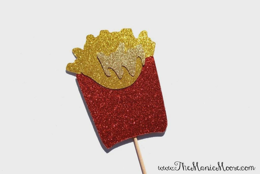 Glitter French Fries Photo Booth Prop, Fun Foods Collection