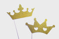 Photo Booth Props - Prom King and Queen Crowns with GLITTER - Photobooth Props