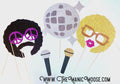 70s Disco Glitter Photo Booth Props - Party Decoration Set