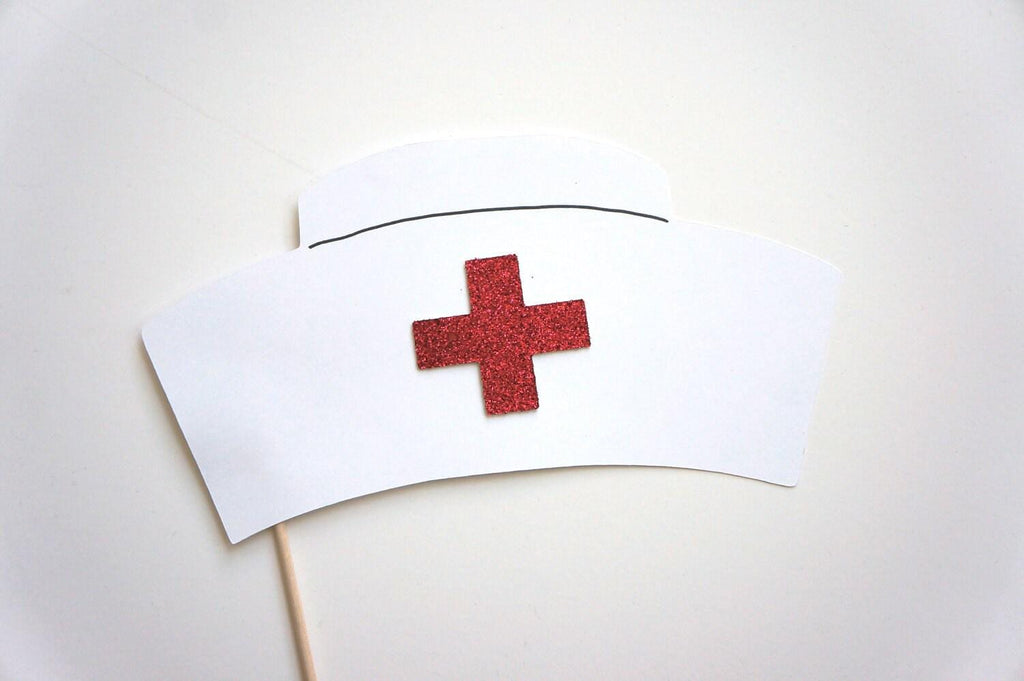 Glitter Nurse Hat Photo Booth Prop