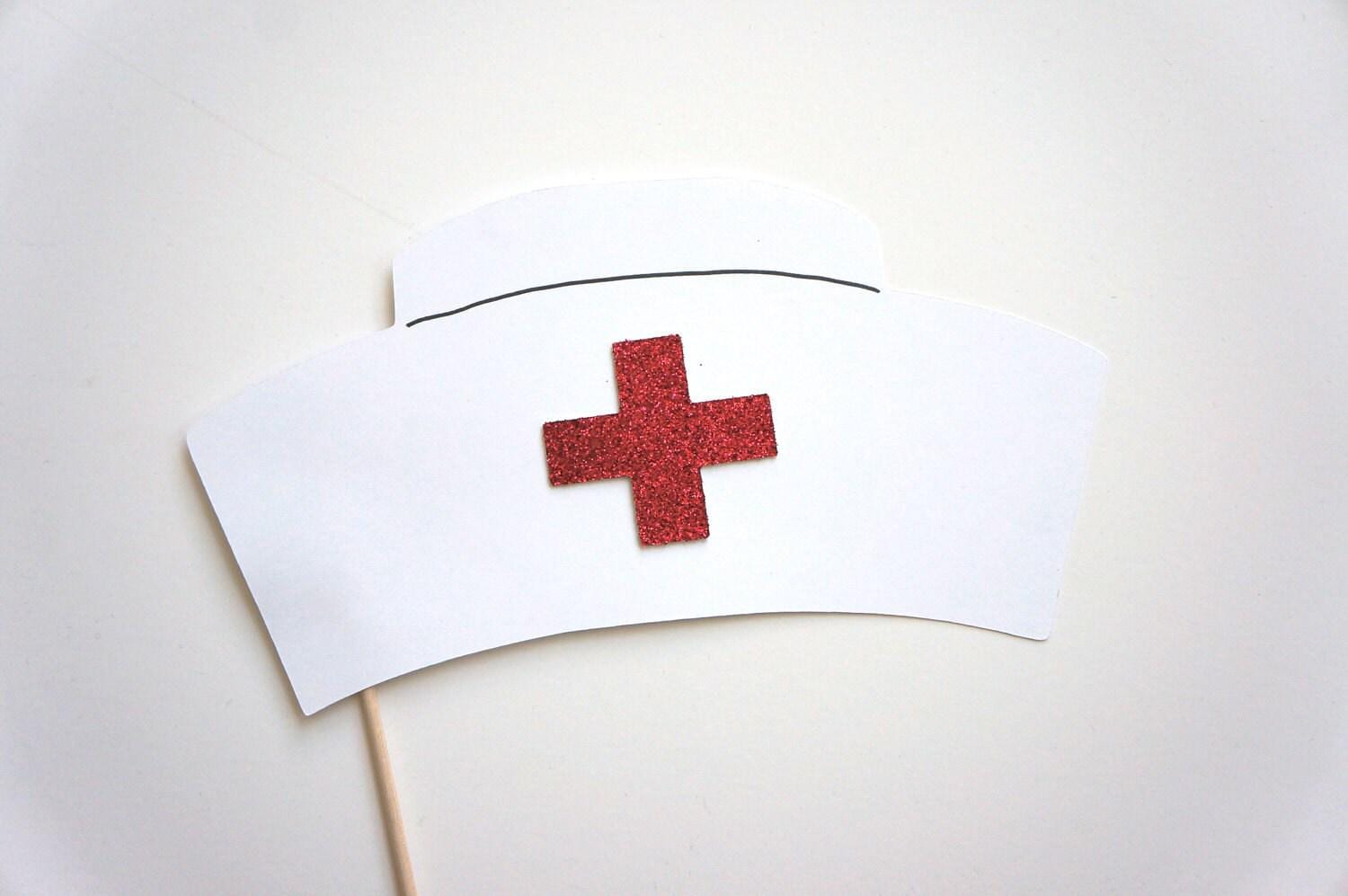 Glitter Nurse Hat Photo Booth Prop