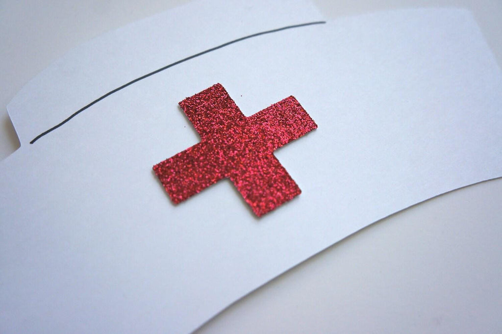 Glitter Nurse Hat Photo Booth Prop