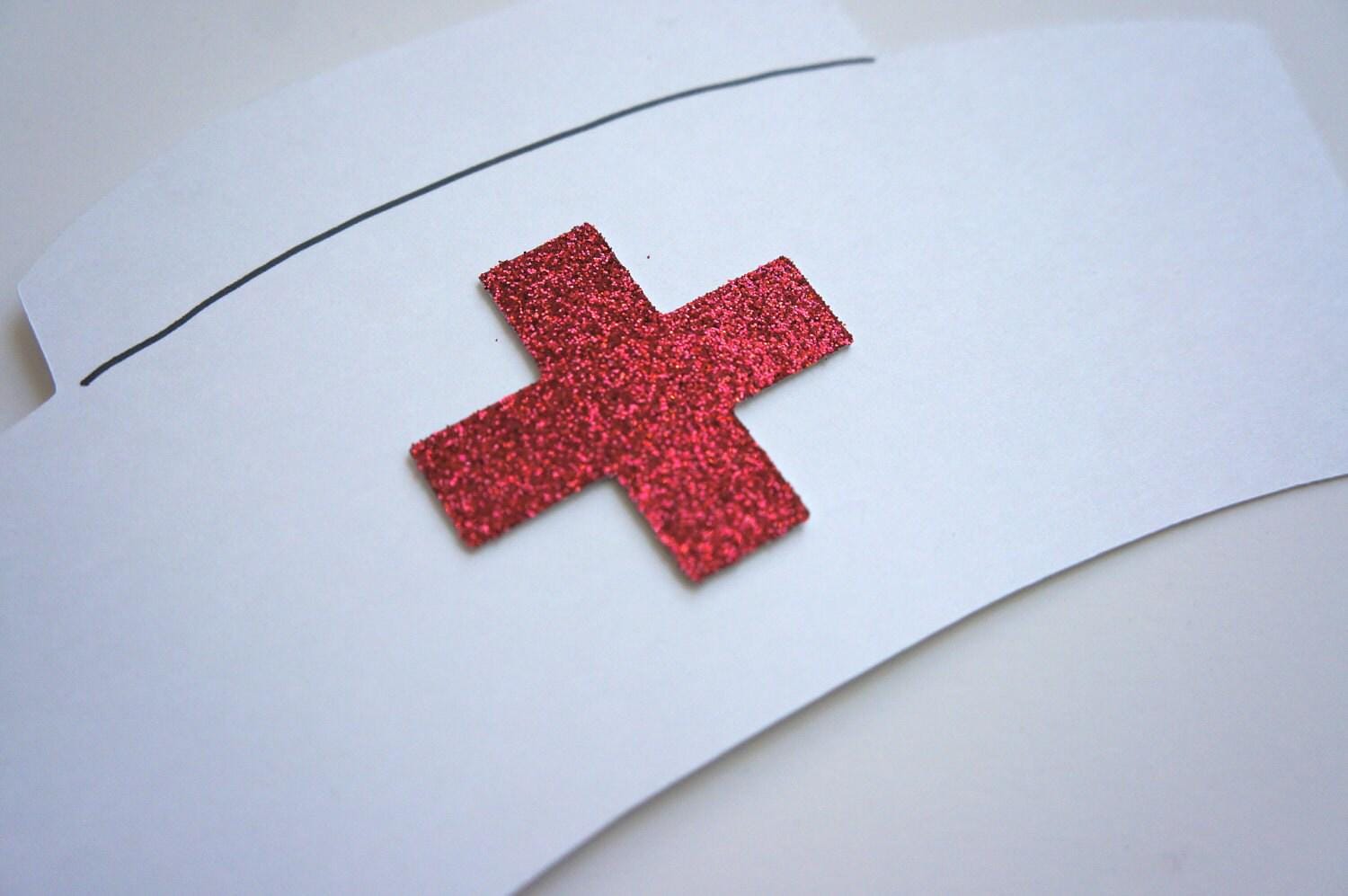 Glitter Nurse Hat Photo Booth Prop