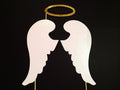 Glitter Angel Wings & Halo Photo Booth Props – Party Costume Set