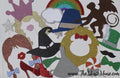 Wizard of Oz Photo Booth Props: Glitter Character Set, Party Decorations