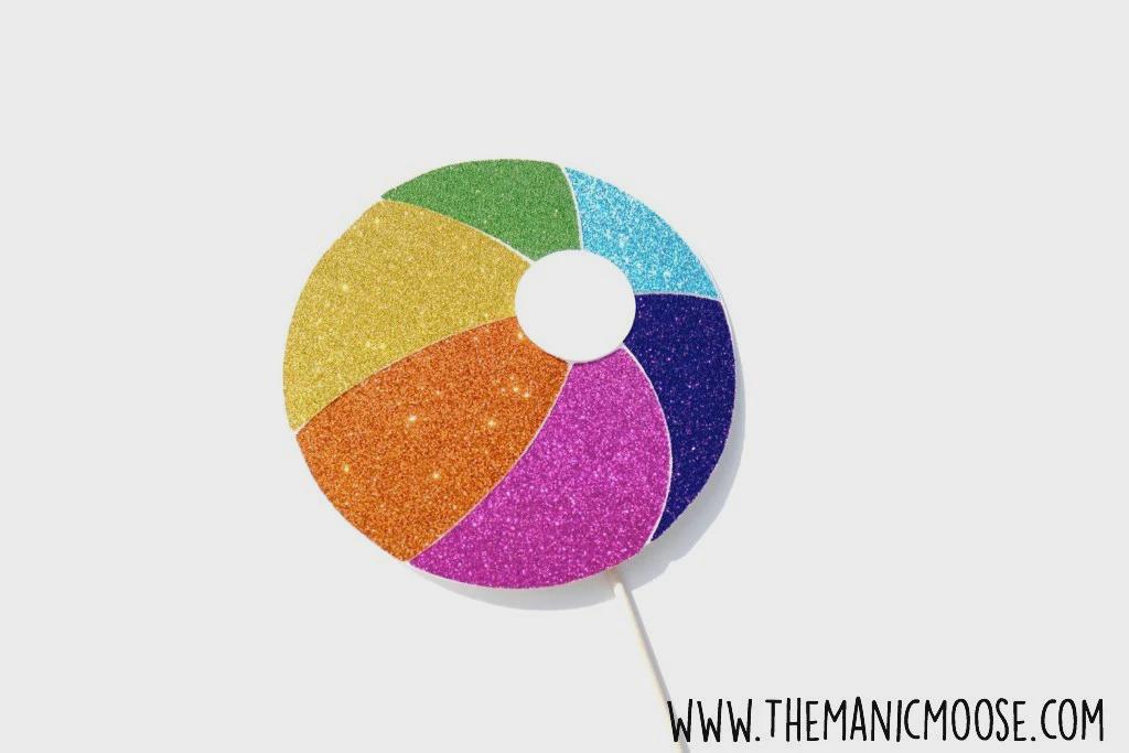 Glitter Beach Ball Photo Booth Prop – Party Decoration