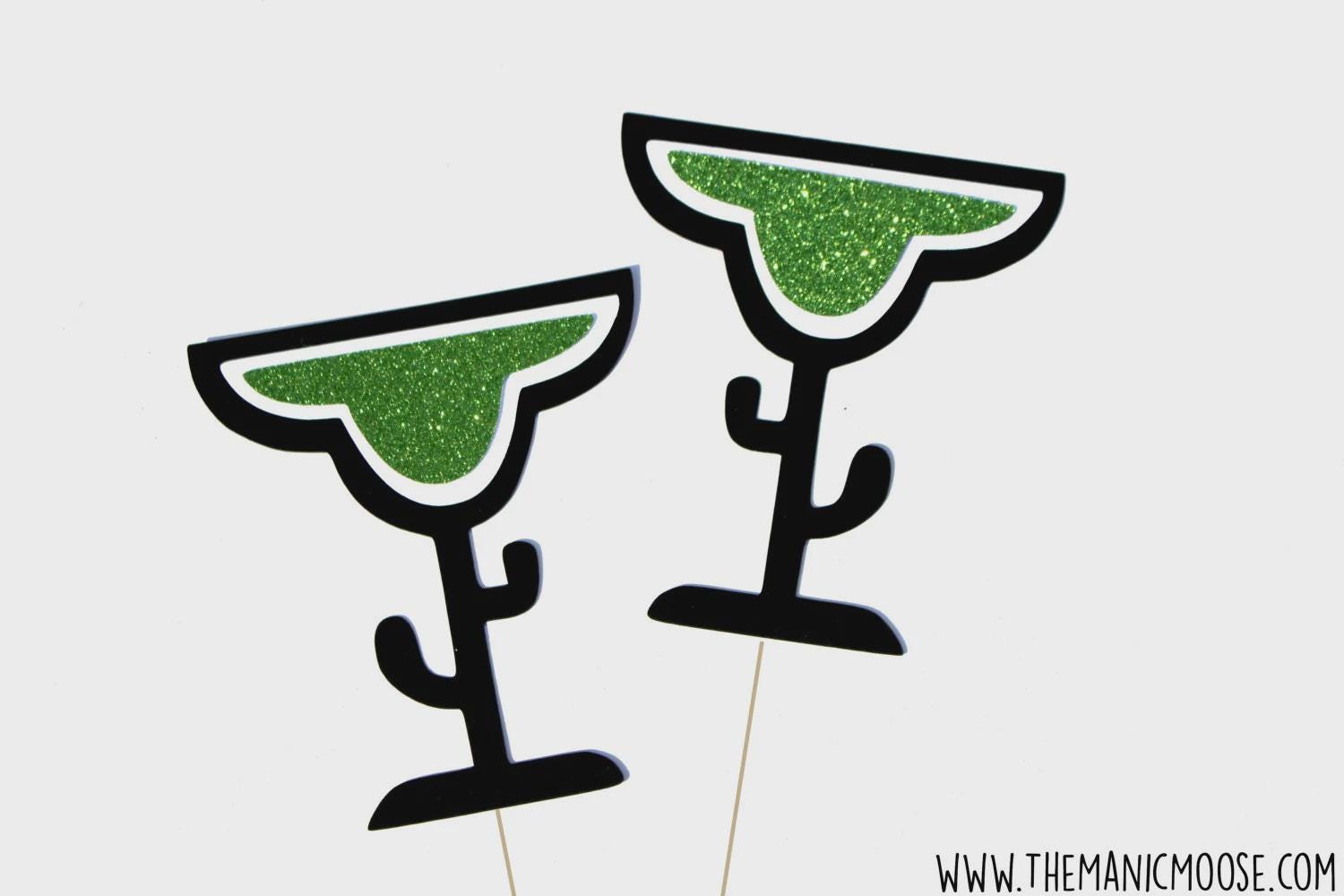 Glitter Margarita Photo Booth Props - Set of 2