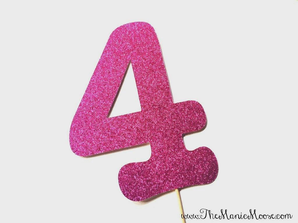 Glitter Number Photo Booth Prop – Party Decoration