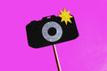 Glitter Camera Photo Booth Prop – Party Decoration