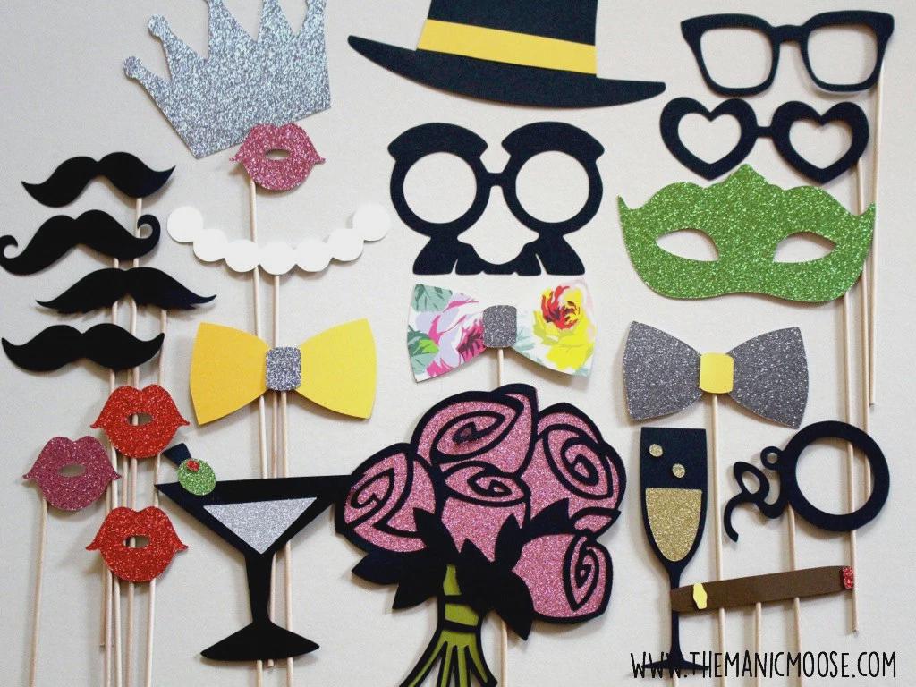 Limited Edition Photo Booth Props ~ Deluxe Set of 23 Props ~ Vintage Glam