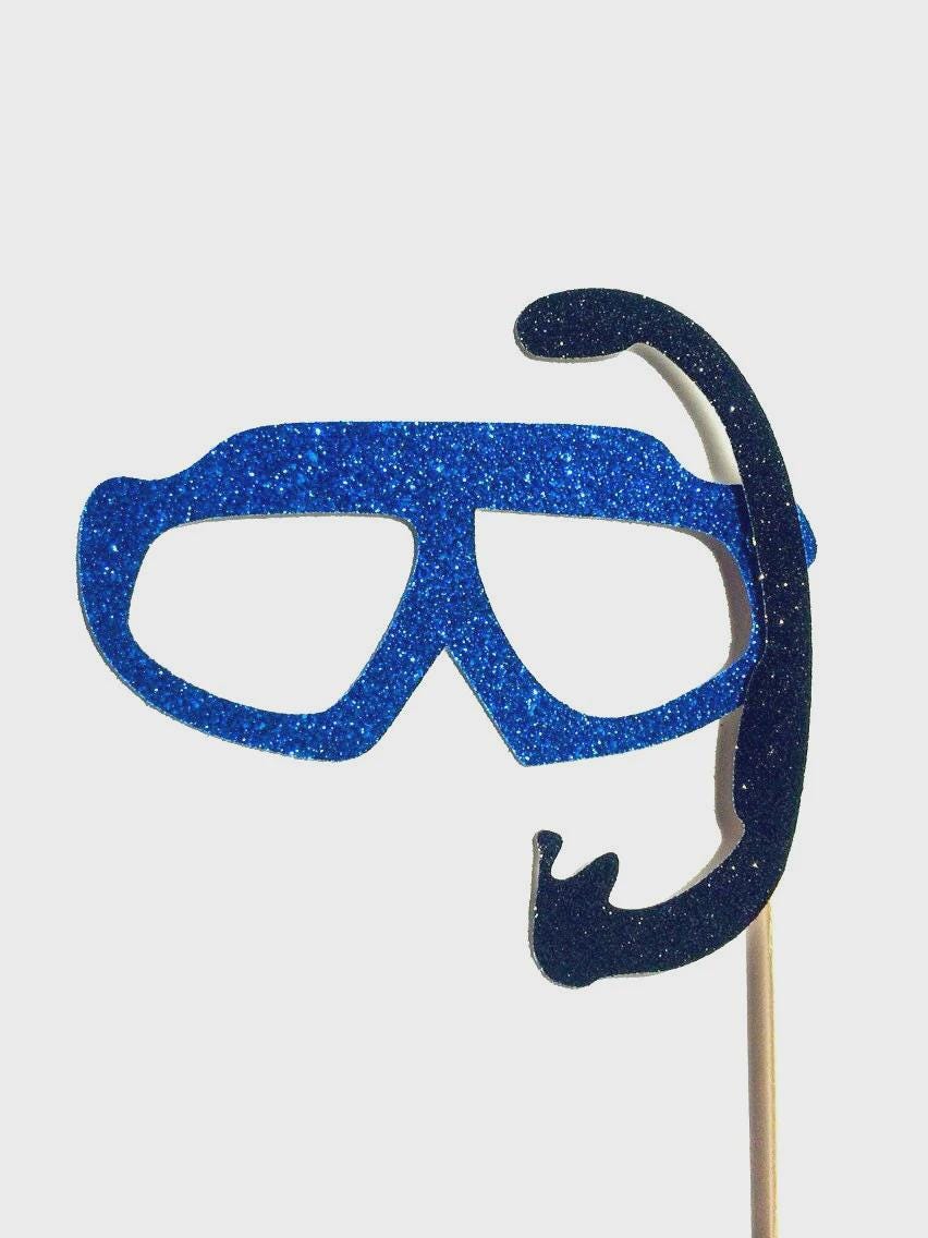 Glitter Swim Goggles Photo Booth Props – Summer Party Set of 10