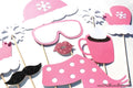 Winter Photo Booth Props – Glitter Ski Bunny Set (10 Piece)