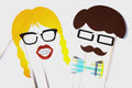 Nerd Photo Booth Props - Geeky Party Decorations, Set of 7