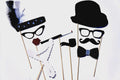 Roaring Twenties Photo Booth Props - 10 piece set - Birthdays, Weddings, Parties - GLITTER Photobooth Props