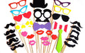 32 Brightly colored Photo Booth props on a stick - Parties, Birthdays, Weddings